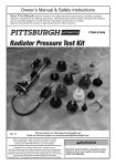 Harbor Freight Tools Radiator Pressure Tester Kit Product manual