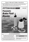 Harbor Freight Tools Pneumatic Brake Fluid Bleeder Product manual