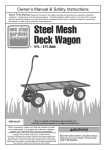 Harbor Freight Tools Mesh Deck Steel Wagon Product manual