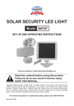 Harbor Freight Tools LED Solar Security Light Product manual