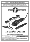 Harbor Freight Tools Home Hair Care Kit Product manual