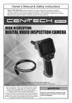 Harbor Freight Tools High Resolution Digital Inspection Camera with Recorder Product manual