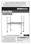 Harbor Freight Tools Heavy Duty Portable Scaffold Product manual