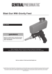 Harbor Freight Tools Gravity Feed Blaster Gun with 20 oz. Hopper Product manual