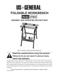 Harbor Freight Tools Folding Clamping Workbench with Movable Pegs Product manual