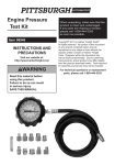 Harbor Freight Tools Engine Oil Pressure Test Kit Product manual