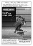 Harbor Freight Tools Electric Chain Saw Sharpener Product manual