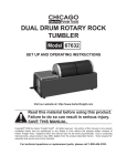 Harbor Freight Tools Dual Drum Rotary Rock Tumbler Product manual