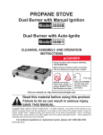 Harbor Freight Tools Dual Burner Propane Stove Product manual