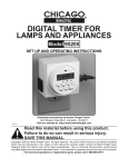 Harbor Freight Tools Digital Timer Product manual