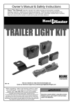 Harbor Freight Tools Deluxe 12 Volt Trailer Light Kit Product manual