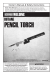 Harbor Freight Tools Butane Pencil Torch Product manual