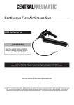 Harbor Freight Tools Air Grease Gun with 12 In. Hose Product manual