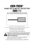 Harbor Freight Tools 97245 User's Manual