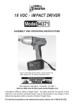 Harbor Freight Tools 94371 User's Manual