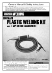 Harbor Freight Tools 800 Watt Plastic Welding Kit with Adjustable Temperature Product manual