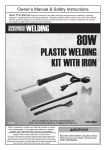 Harbor Freight Tools 80 Watt Iron Plastic Welding Kit Product manual
