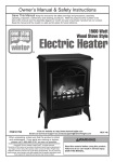 Harbor Freight Tools 750/1500 Watt Wood Stove Style Electric Heater Product manual
