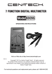 Harbor Freight Tools 7 Function Digital Multimeter Product manual