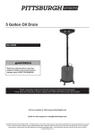 Harbor Freight Tools 5 Gal Oil Drain Dolly Product manual