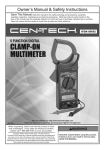 Harbor Freight Tools 5 Function Clamp_On Digital Multimeter Product manual