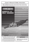 Harbor Freight Tools 5.3 Amp 1/2 in. Heavy Duty Bandfile Belt Sander Product manual