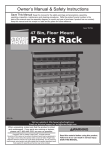 Harbor Freight Tools 47 Bin Floor Mount Parts Rack Product manual