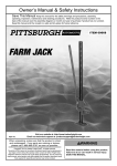 Harbor Freight Tools 42 in. Off_Road Farm Jack Product manual