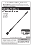 Harbor Freight Tools 42 in. Long Reach Air Scraper Product manual