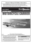 Harbor Freight Tools 400 lb. Receiver_Mount Motorcycle Carrier Product manual