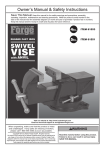 Harbor Freight Tools 4 in. Swivel Vise with Anvil Product manual
