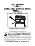 Harbor Freight Tools 350 Lb. Capacity Motocross Dirt Bike Stand Product manual