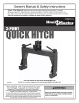 Harbor Freight Tools 3_Point Product manual