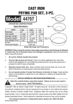 Harbor Freight Tools 3 Pc Cast Iron Frying Pans Product manual