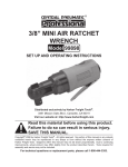 Harbor Freight Tools 3/8 in. Mini Air Ratchet Wrench Product manual