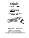 Harbor Freight Tools 3.5 Amp Heavy Duty Electric Cutout Tool Product manual