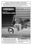 Harbor Freight Tools 3_3/8 in. 6.8 Amp Heavy Duty Toe_Kick Saw Product manual