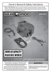 Harbor Freight Tools 2000 lb. Marine Electric Winch Product manual