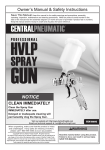 Harbor Freight Tools 20 oz. Professional HVLP Gravity Feed Air Spray Gun Product manual