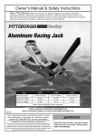 Harbor Freight Tools 2 Ton Aluminum Racing Floor Jack with RapidPump Product manual