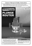 Harbor Freight Tools 2.5 HP Heavy Duty Plunge Router Product manual