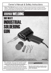 Harbor Freight Tools 180 Watt Industrial Soldering Gun Product manual