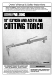 Harbor Freight Tools 18 Oxygen / Acetylene Cutting Torch Product manual