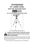Harbor Freight Tools 16 In. Laser Level with Swivel Head Product manual