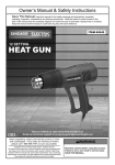 Harbor Freight Tools 1500 Watt 12 Interval Heat Gun 430_800 /570_1160 Product manual