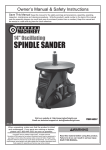 Harbor Freight Tools 14 In. Oscillating Spindle Sander Product manual