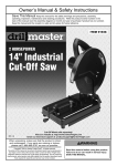 Harbor Freight Tools 14 in. 2 HP Cut_Off Saw Product manual