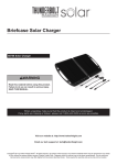 Harbor Freight Tools 13 Watt Briefcase Solar Charger Product manual