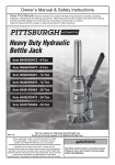 Harbor Freight Tools 12 Ton Hydraulic Low Profile Heavy Duty Bottle Jack Product manual