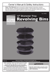 Harbor Freight Tools 12 in. Four Tray Revolving Storage Product manual